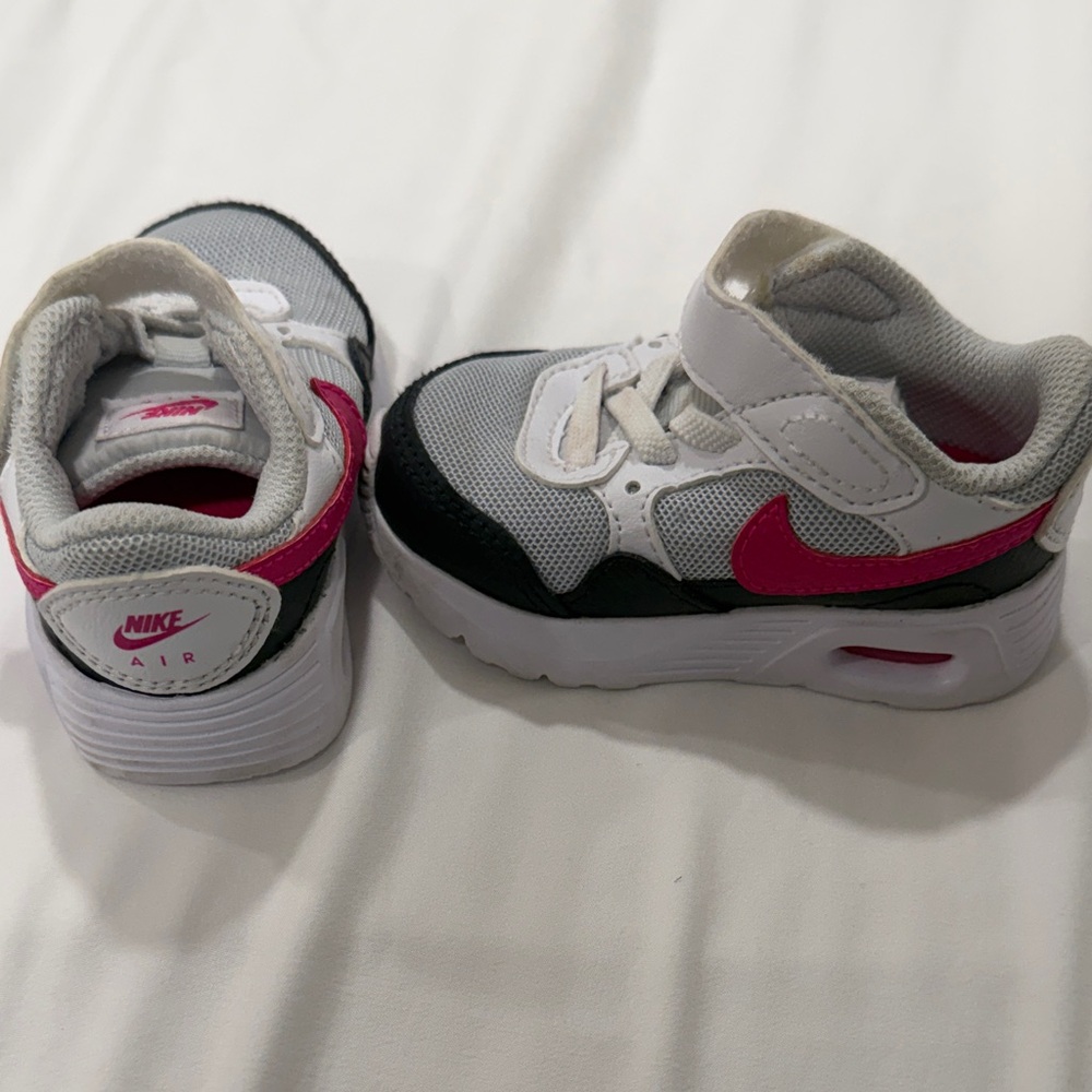 Nike Kids Sneakers - Pink, Black, and White